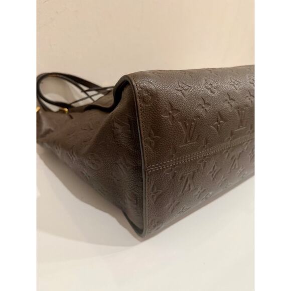 Louis Vuitton Embossed Leather Terre Monogram Empreinte Lumineuse PM Bag Brown - Picture 10 of 16